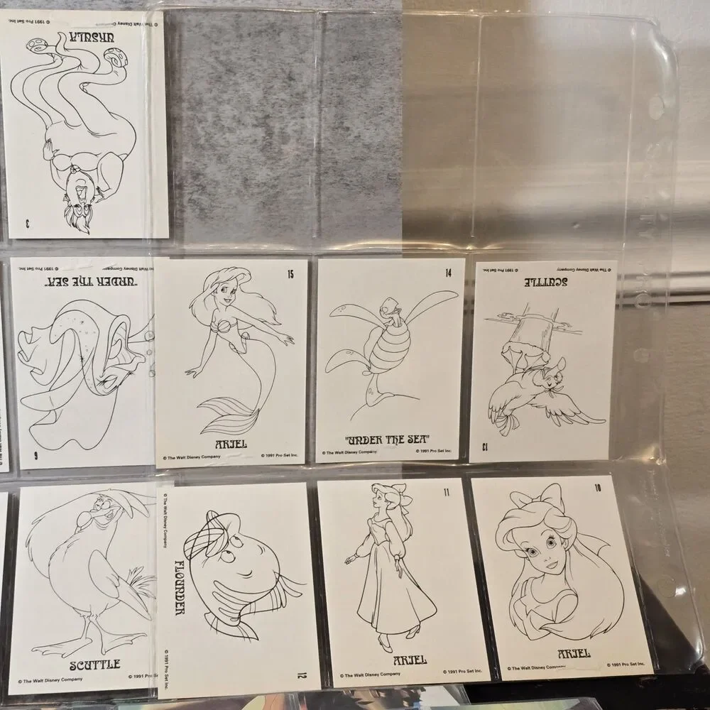 The Little Mermaid complete trading card MINI MASTER set by Pro Set 1991 Sticker